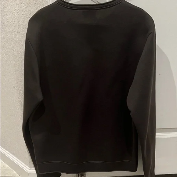 Dark Green Versace Collection Crew Neck Sweater with Pocket - Picture 5 of 5